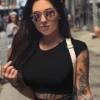 2025 Summer Women Black Short T-Shirts Sexy Crop Tops Short Sleeve Bandage Tee Tops Female Shirts