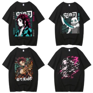 Movie Demon Slayer Infinity Castle T Shirt Men High Quality Cotton Anime Graphic Tees Tops Clothing Harajuku Casual T-shirt